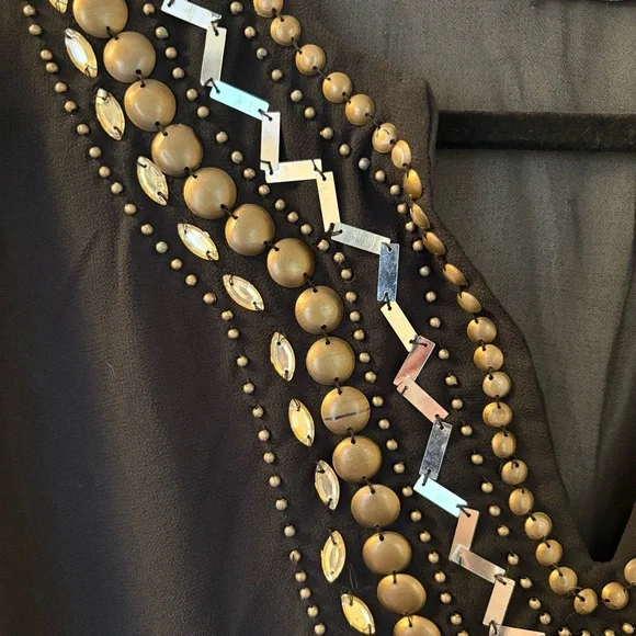 Raviya | Black Beaded Swim Coverup | Size Small - Picture 13 of 15